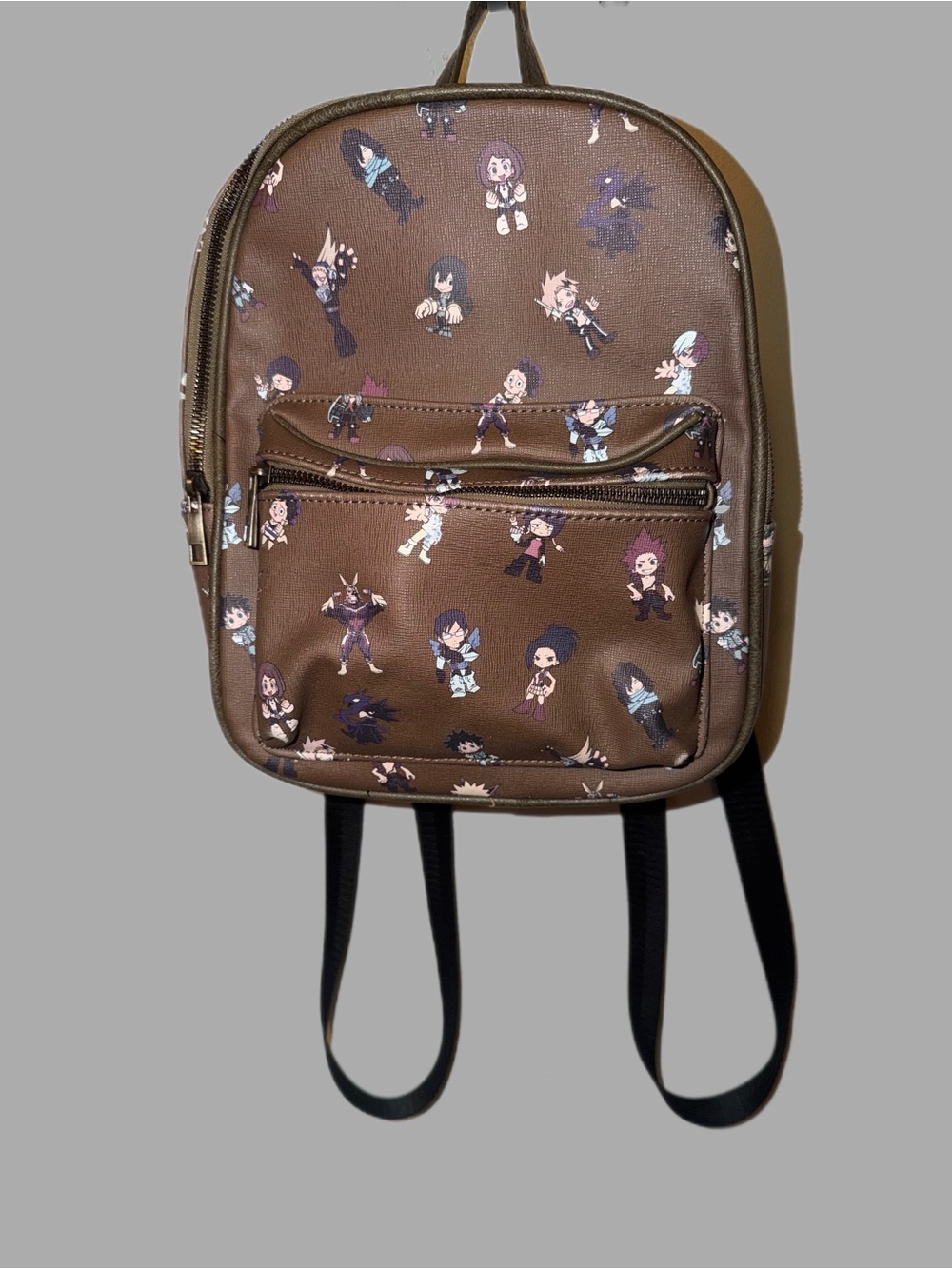 Brown my hero academia Print Mini Backpack